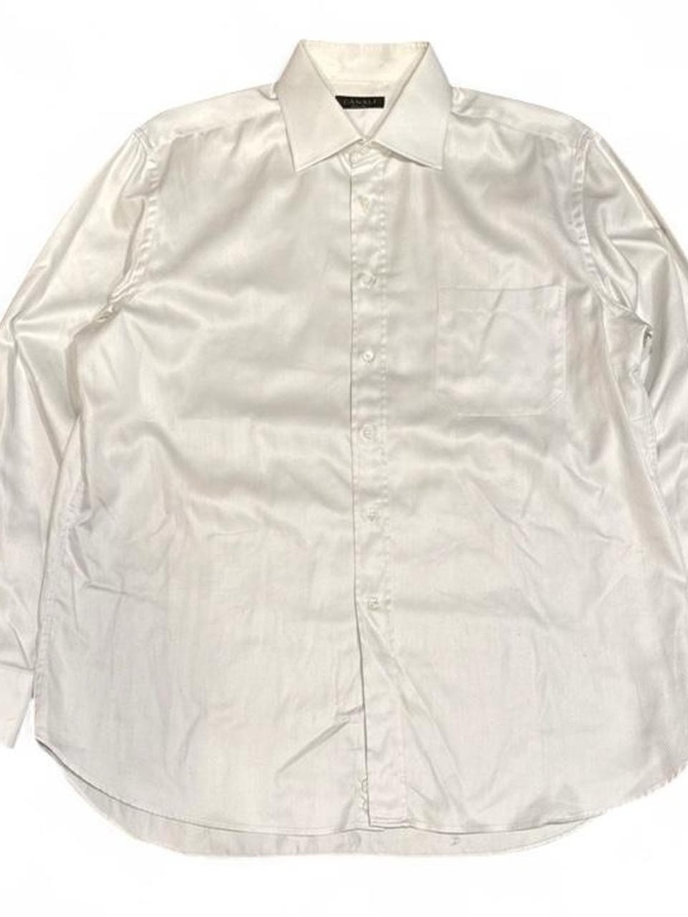 Canali Designer White Button Down Shirt